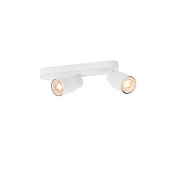 Applique et plafonnier PURI 2.0 - TUBE � 2 flammes, asym�trique GU10 IP20, blanche gradable