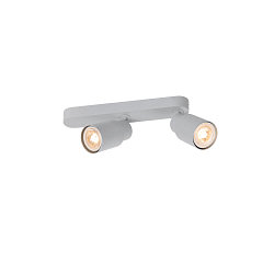 Applique et plafonnier PURI 2.0 - TUBE � 2 flammes, asym�trique GU10 IP20, gris gradable