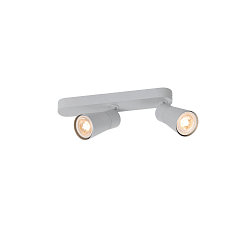 wall and ceiling luminaire PURI 2.0 - CONE 2 flames, asymmetrical GU10 IP20, grey dimmable