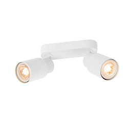 Applique et plafonnier PURI 2.0 - TUBE à 2 flammes, langue GU10 IP20, blanche gradable