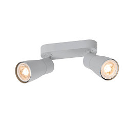 Applique et plafonnier PURI 2.0 - DOME � 2 flammes, langue GU10 IP20, gris gradable