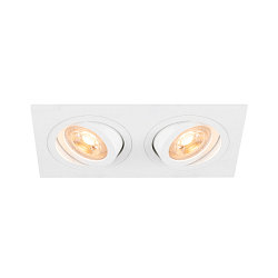 Plafonnier encastr� NEW TRIA� 155 GU10 � 2 flammes, rotatif, carr� GU10 IP20, blanche gradable