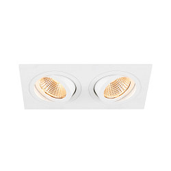 Plafonnier encastr� NEW TRIA� 155 PHASE � 2 flammes, rigide, carr� IP20, blanche gradable