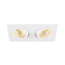 Plafonnier encastr� NEW TRIA� 155 PHASE � 2 flammes, rigide, carr� IP20, blanche gradable