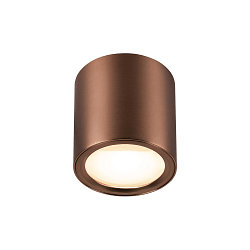 Luminaire de plafond OCULUS PHASE DTW rond, Dim-To-Warm, réglable, avec optique de lentille IP20, cuivre gradable