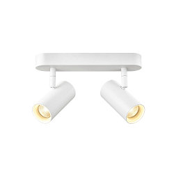 Applique et plafonnier NOBLO® DOUBLE PHASE DTW à 2 flammes, rond, Dim-To-Warm IP20