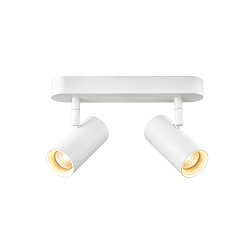 Applique et plafonnier NOBLO® DOUBLE PHASE à 2 flammes, rond IP20, blanche gradable