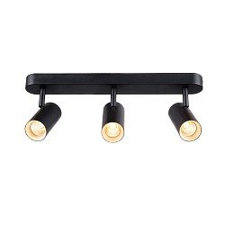 Applique et plafonnier NOBLO® TRIPLE PHASE 3 flammes, cylindrique, pivotant à la cardan IP20, noir gradable