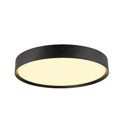 Luminaire de plafond DECONA 42 CL rond, adapté aux postes de travail avec écran IP44, noir, laqué gradable