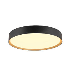Luminaire de plafond DECONA 42 CL rond, adapté aux postes de travail avec écran IP44, or, noir, laqué gradable