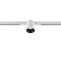 Projecteur sur rail FIXT-IT! rond, version pour montage encastré, adapté aux postes de travail avec écran IP20, noir