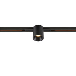 Projecteur sur rail FIXT-IT! rond, version pour montage encastré, adapté aux postes de travail avec écran IP20, noir