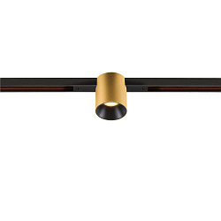 Projecteur sur rail FIXT-IT! rond, version pour montage encastré, adapté aux postes de travail avec écran IP20, or, noir