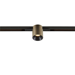 Projecteur sur rail FIXT-IT! rond, version pour montage encastré, adapté aux postes de travail avec écran IP20, bronze, noir
