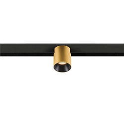 Projecteur sur rail FIXT-IT! rond, version pour montage en surface, adapté aux postes de travail avec écran IP20, or, noir