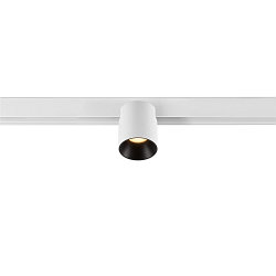Projecteur sur rail FIXT-IT! rond, version pour montage en surface, adapté aux postes de travail avec écran IP20, noir