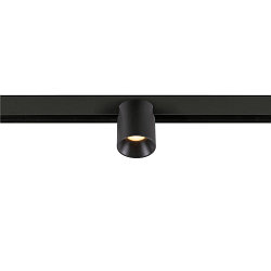 Projecteur sur rail FIXT-IT! rond, version pour montage en surface, adapté aux postes de travail avec écran IP20, noir