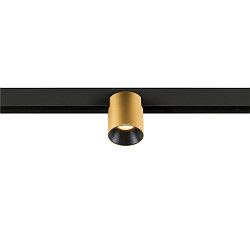 Projecteur sur rail FIXT-IT! rond, version pour montage en surface, adapté aux postes de travail avec écran IP20, or, noir