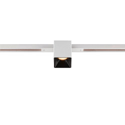 Projecteur sur rail FIXT-IT! rond, version pour montage encastré, adapté aux postes de travail avec écran IP20, noir