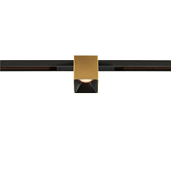 Projecteur sur rail FIXT-IT! rond, version pour montage encastré, adapté aux postes de travail avec écran IP20, or, noir