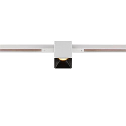 Projecteur sur rail FIXT-IT! rond, version pour montage encastré, adapté aux postes de travail avec écran IP20, noir