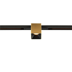 Projecteur sur rail FIXT-IT! rond, version pour montage encastré, adapté aux postes de travail avec écran IP20, or, noir