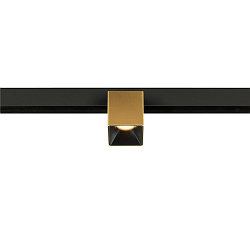 Projecteur sur rail FIXT-IT! rond, version pour montage en surface, adapt� aux postes de travail avec �cran IP20, or, noir