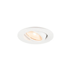 Plafonnier encastr� NEW TRIA� 45 rond, adapt� aux postes de travail avec �cran IP20, blanche, laqu� 