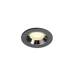 Plafonnier encastr� NUMINOS� XS adapt� aux postes de travail avec �cran IP20, noir gradable