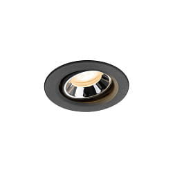 Plafonnier encastré NUMINOS® MOVE XS pivotant, adapté aux postes de travail avec écran IP20, noir gradable