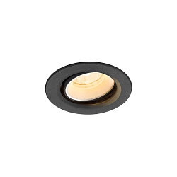Plafonnier encastr� NUMINOS� MOVE XS rond, adapt� aux postes de travail avec �cran IP20, noir, blanche, laqu� gradable