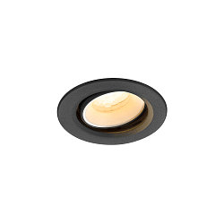 Plafonnier encastré NUMINOS® MOVE XS rond, adapté aux postes de travail avec écran IP20, noir, blanche, laqué gradable