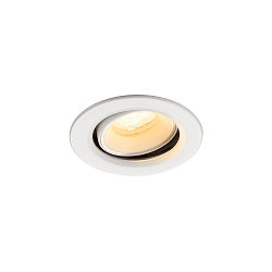 Plafonnier encastr� NUMINOS� MOVE XS rond, adapt� aux postes de travail avec �cran IP20, blanche, laqu� gradable