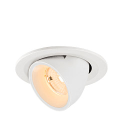 Plafonnier encastr� NUMINOS� GIMBLE S rond, adapt� aux postes de travail avec �cran IP20, blanche, laqu� gradable