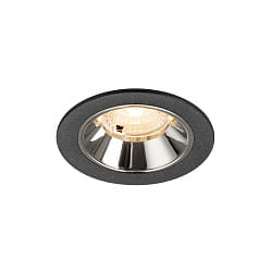 Plafonnier encastr� NUMINOS� S adapt� aux postes de travail avec �cran IP20, chrome, noir gradable