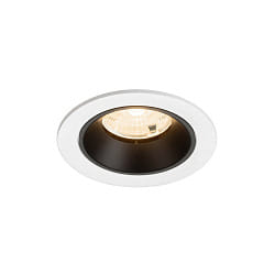 Plafonnier encastré NUMINOS® S adapté aux postes de travail avec écran IP20, noir, blanche gradable