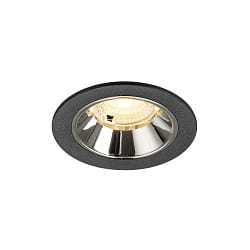 Plafonnier encastr� NUMINOS� S adapt� aux postes de travail avec �cran IP20, chrome, noir gradable