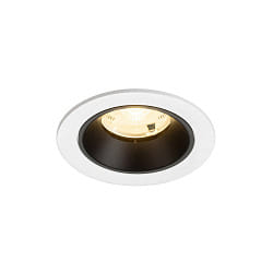 Plafonnier encastré NUMINOS® S adapté aux postes de travail avec écran IP20, noir, blanche gradable