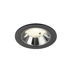 Plafonnier encastr� NUMINOS� S adapt� aux postes de travail avec �cran IP20, chrome, noir gradable