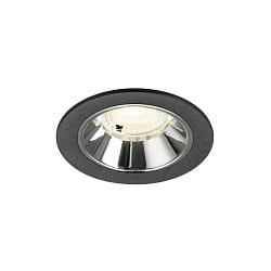 Plafonnier encastr� NUMINOS� S adapt� aux postes de travail avec �cran IP20, chrome, noir gradable