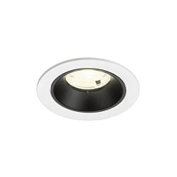Plafonnier encastré NUMINOS® S adapté aux postes de travail avec écran IP20, noir, blanche gradable