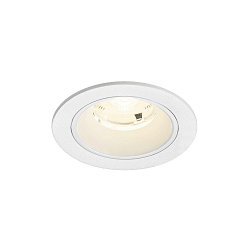 Plafonnier encastr� NUMINOS� S rond, adapt� aux postes de travail avec �cran IP20, blanche, laqu� gradable