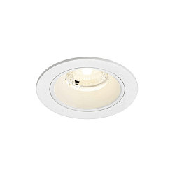 Plafonnier encastr� NUMINOS� S rond, adapt� aux postes de travail avec �cran IP20, blanche, laqu� gradable