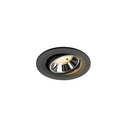 Plafonnier encastr� NUMINOS� MOVE S pivotant, adapt� aux postes de travail avec �cran IP20, chrome, noir gradable