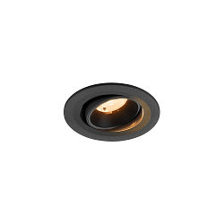 ceiling recessed luminaire NUMINOS® MOVE S round, suitable for VDU workstation IP20, black, lacquered dimmable