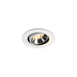 Plafonnier encastr� NUMINOS� MOVE S pivotant, adapt� aux postes de travail avec �cran IP20, chrome, blanche gradable