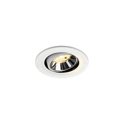Plafonnier encastré NUMINOS® MOVE S pivotant, adapté aux postes de travail avec écran IP20, chrome, blanche gradable