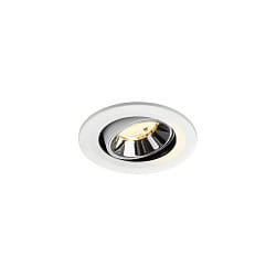 Plafonnier encastré NUMINOS® MOVE S pivotant, adapté aux postes de travail avec écran IP20, chrome, blanche gradable