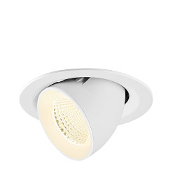 Plafonnier encastr� NUMINOS� GIMBLE M adapt� aux postes de travail avec �cran IP20, blanche, laqu� gradable
