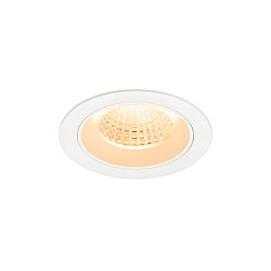 Plafonnier encastr� NUMINOS� M rond, adapt� aux postes de travail avec �cran IP20, blanche, laqu� gradable
